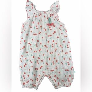 ALBETTA Baby Gauze Crochet Cherry Romper - 18-24M